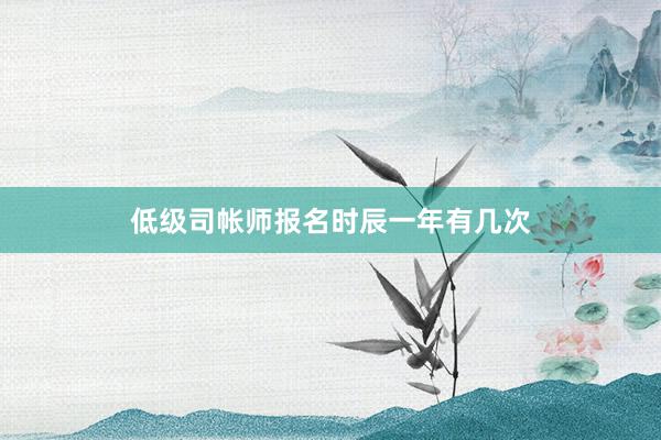 低级司帐师报名时辰一年有几次